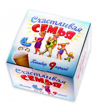 Vanilla Flavoured Ice Cream "Happy Family" 9-pack