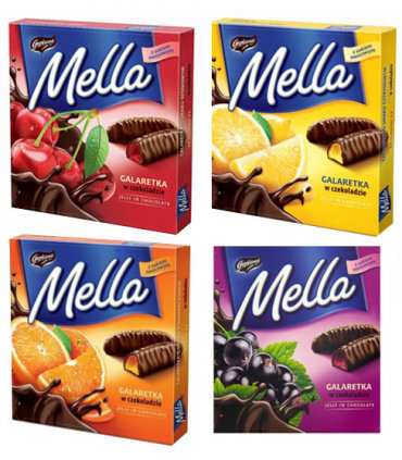 Mella Chocolate Covered Jelly Orange 190g